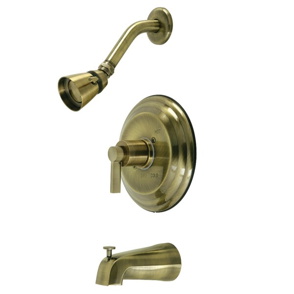 Kingston Brass KB3633NDL Tub and Shower Faucet, Antique Brass KB3633NDL - main